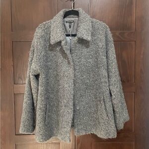 Eileen Fisher Alpaca Boucle Classic Collar Short Coat